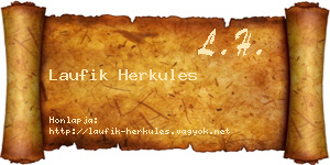 Laufik Herkules névjegykártya